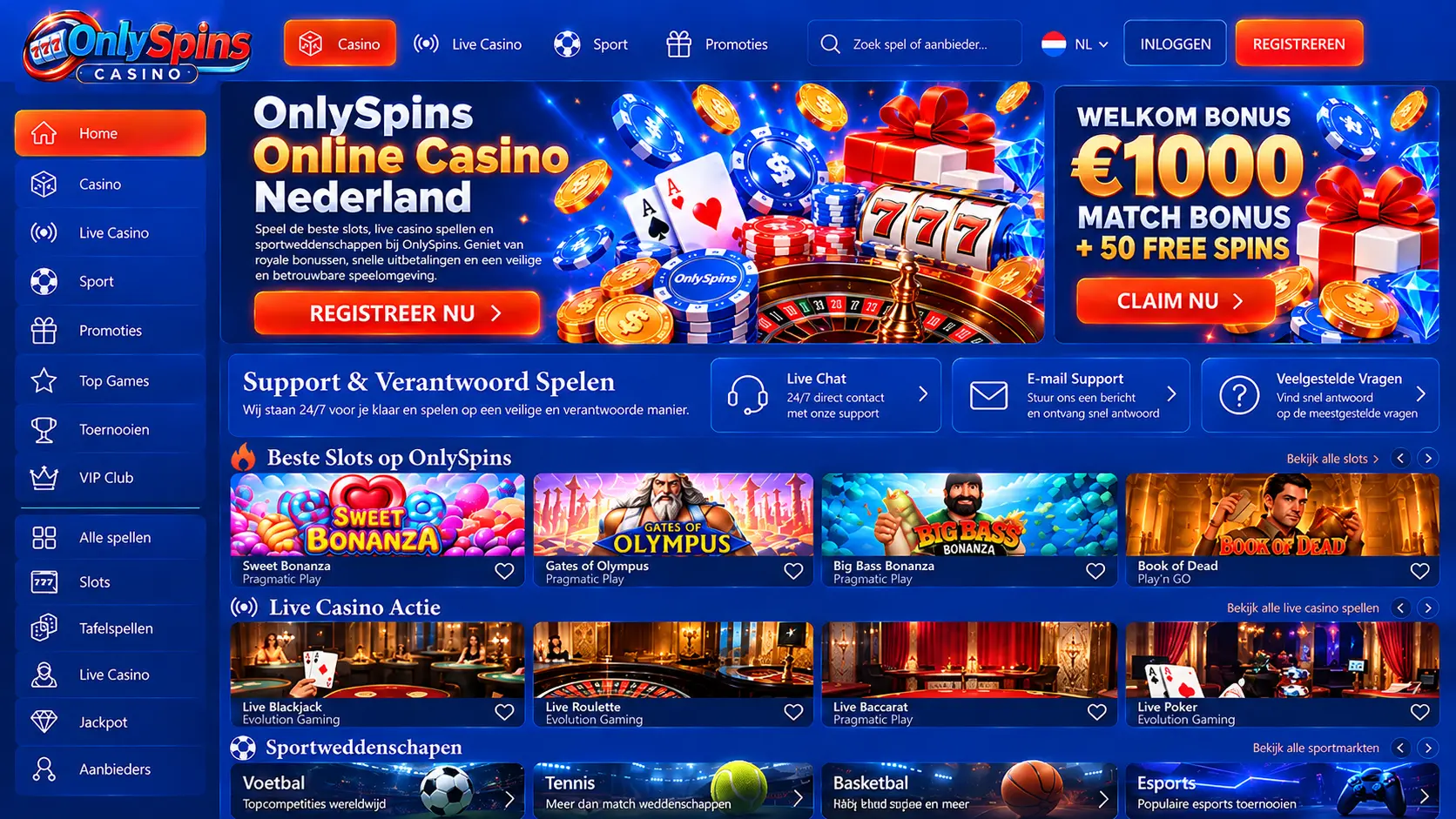 OnlySpins Casino Overzicht: Games, Live Casino en Uitbetalingen image 3